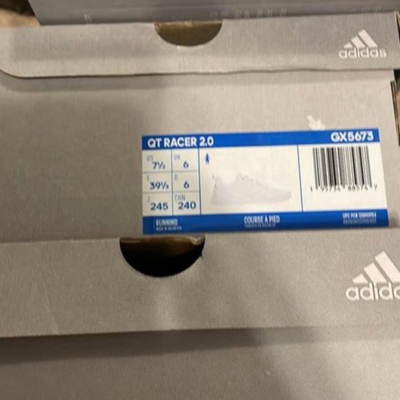 BRAND NEW women adidas qt racer 2.0 white running shoes - Picture 8 of 9